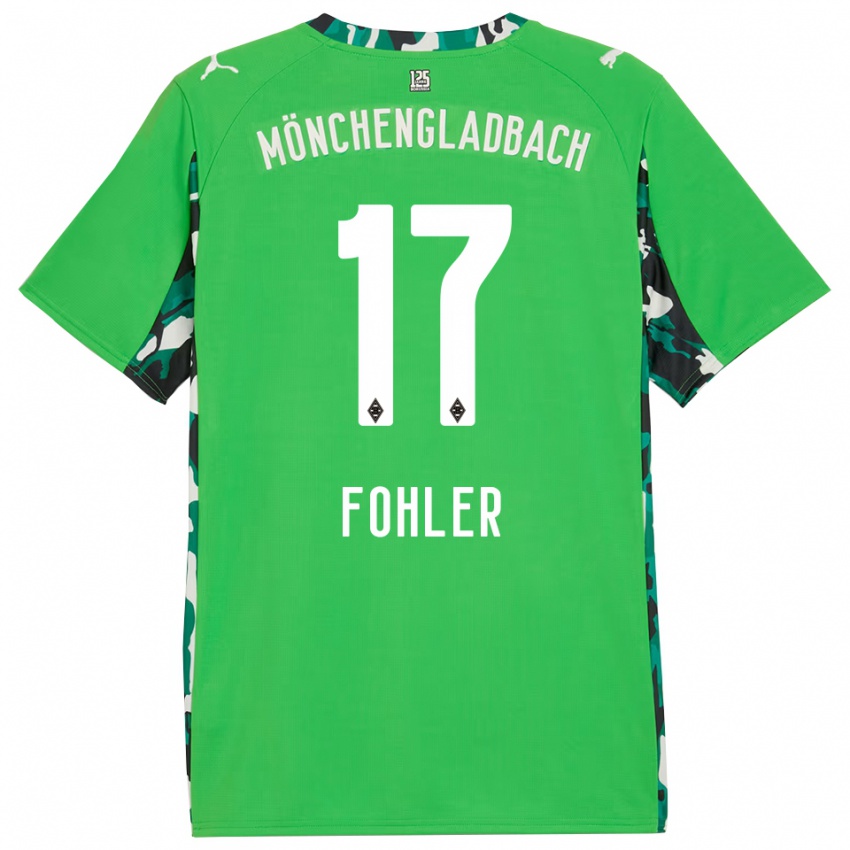 גברים Selma Fohler #17 ירוק שחור הרחק ג'רזי 2025/26 חולצה קצרה
