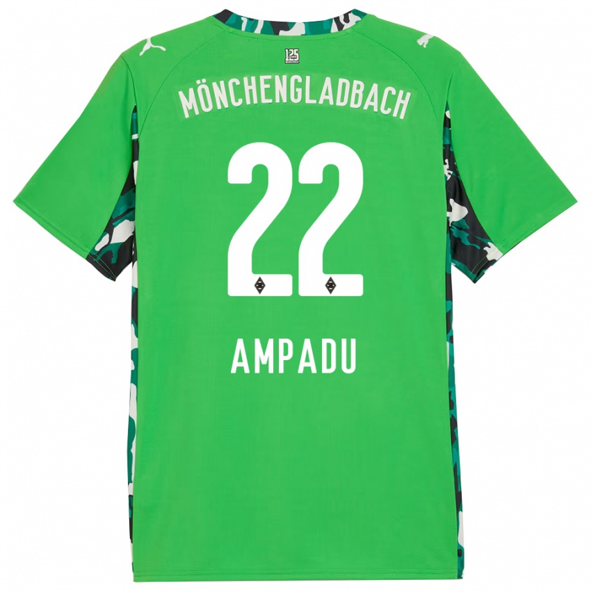 גברים Leon Ampadu #22 ירוק שחור הרחק ג'רזי 2025/26 חולצה קצרה