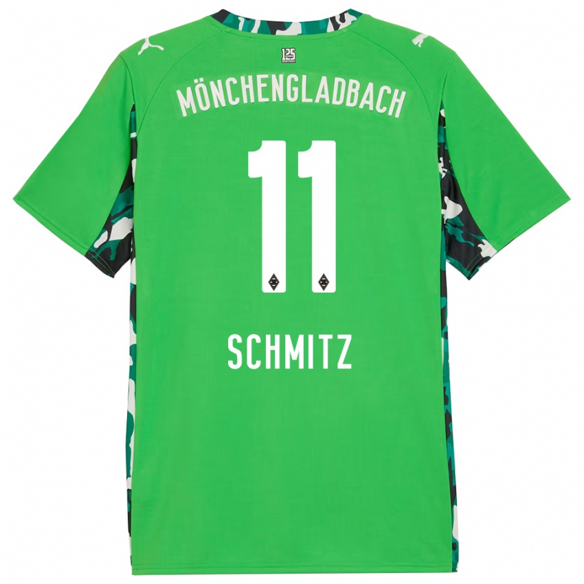 גברים Louisa Schmitz #11 ירוק שחור הרחק ג'רזי 2025/26 חולצה קצרה
