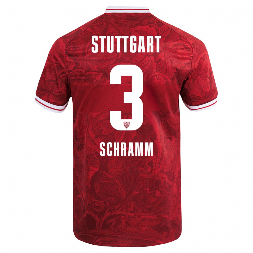 גברים Collin Schramm #3 אדום שחור הרחק ג'רזי 2025/26 חולצה קצרה