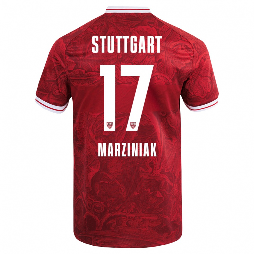 גברים Chiara Marziniak #17 אדום שחור הרחק ג'רזי 2025/26 חולצה קצרה