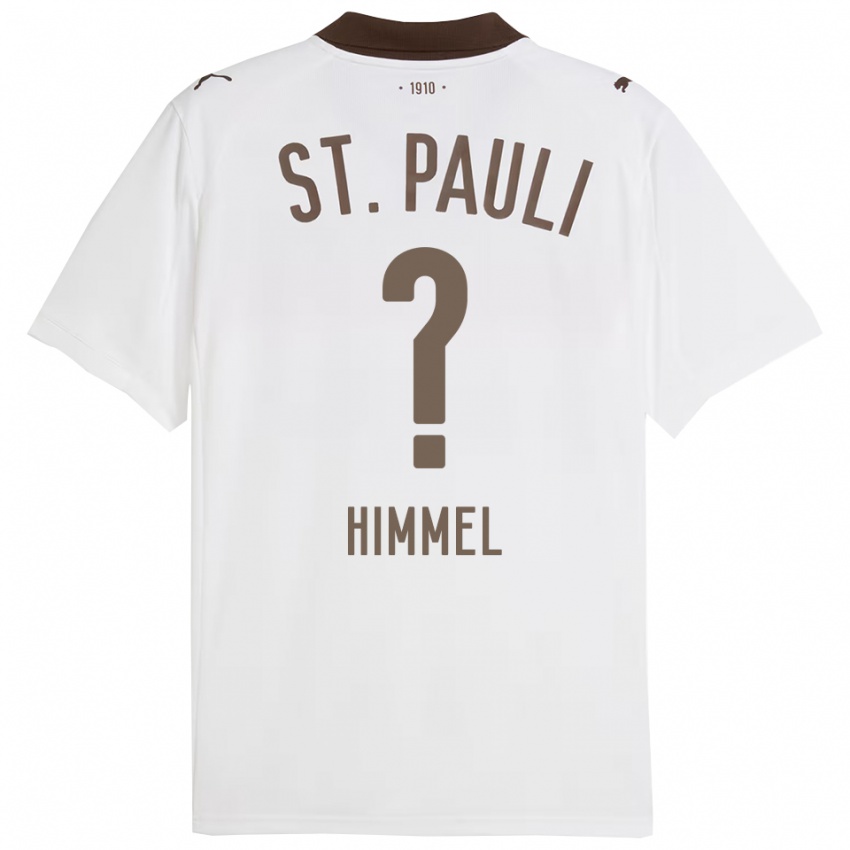 גברים Christian Himmel #0 לבן אדום הרחק ג'רזי 2025/26 חולצה קצרה