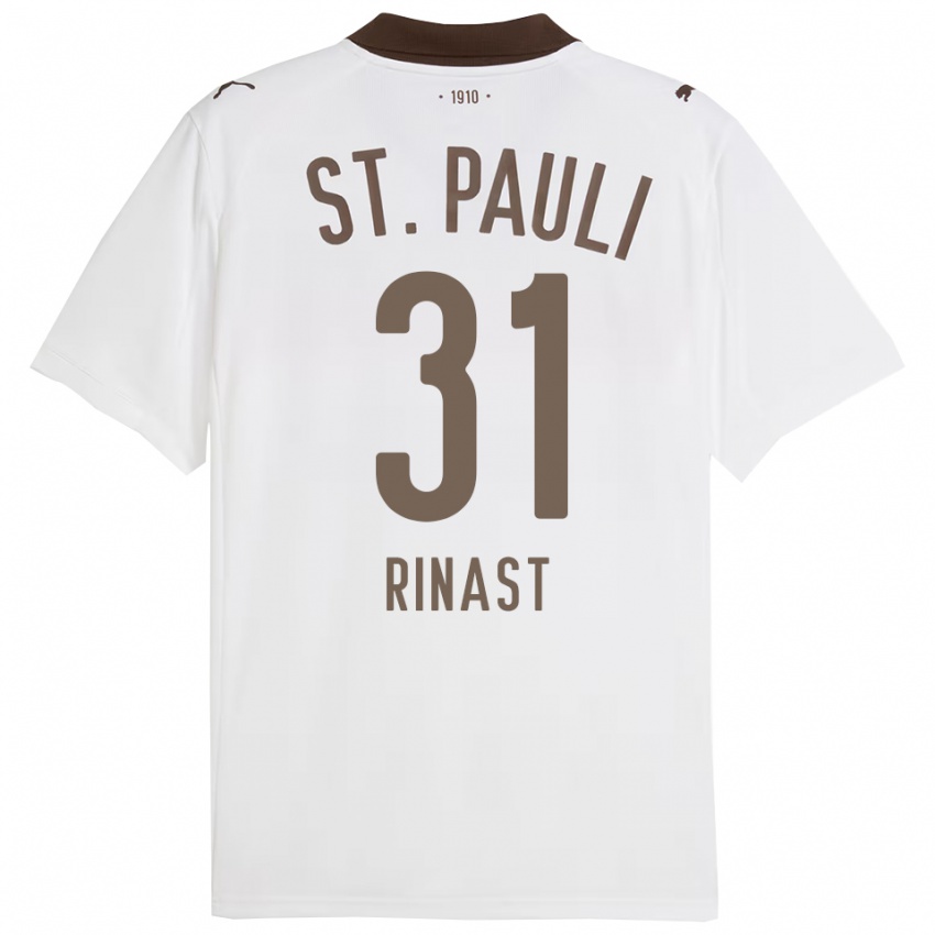 גברים Rachel Rinast #31 לבן אדום הרחק ג'רזי 2025/26 חולצה קצרה