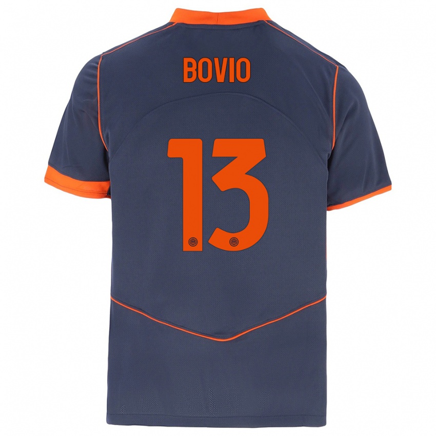 גברים לאונרדו נואה בוביו #13 אפור כתום ג'רזי קיט שלישי 2025/26 חולצה קצרה