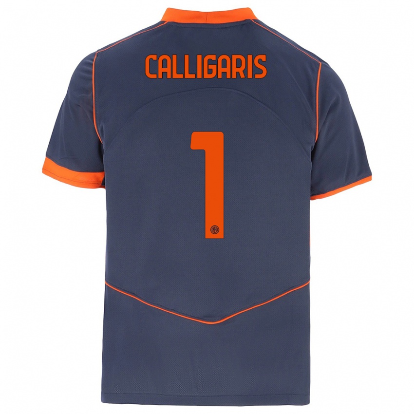 גברים אלסנדרו קליגריס #1 אפור כתום ג'רזי קיט שלישי 2025/26 חולצה קצרה