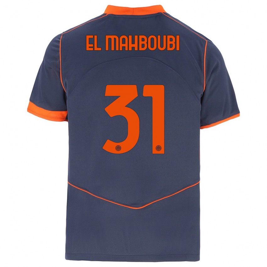 גברים Anas El Mahboubi #31 אפור כתום ג'רזי קיט שלישי 2025/26 חולצה קצרה