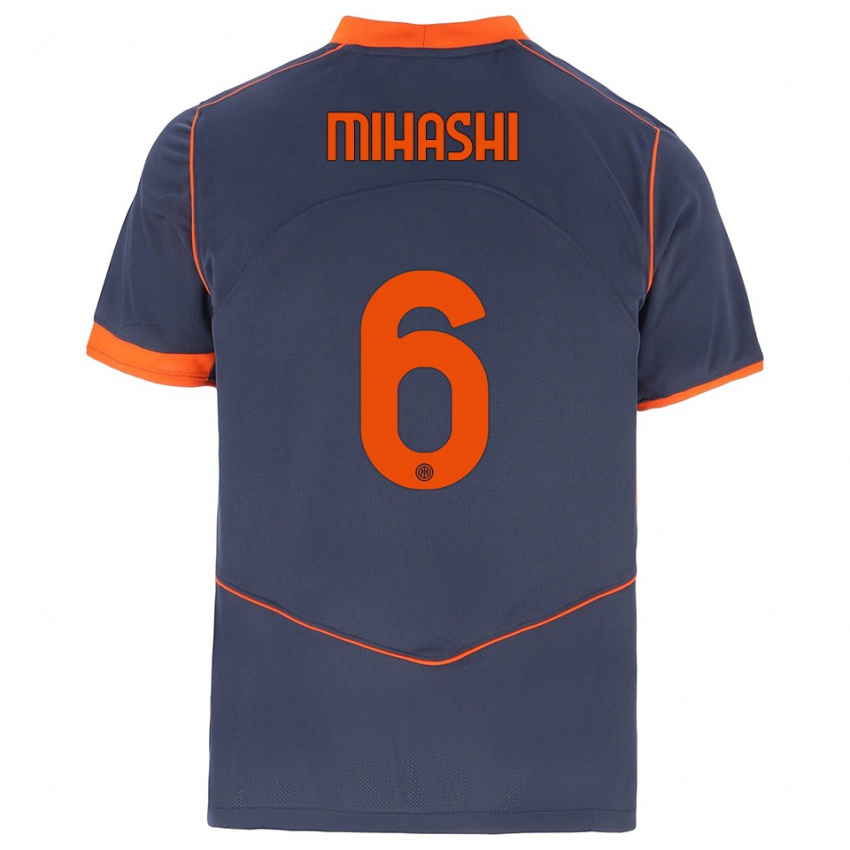 גברים Mana Mihashi #6 אפור כתום ג'רזי קיט שלישי 2025/26 חולצה קצרה