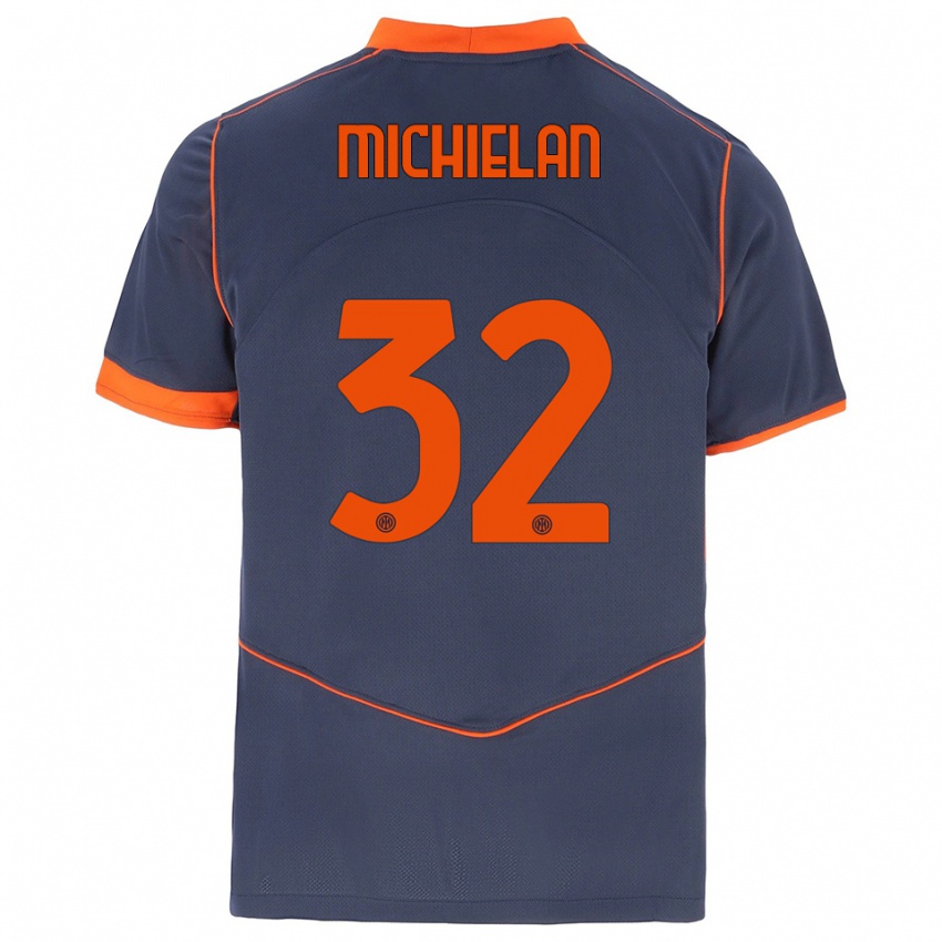 גברים Mattia Michielan #32 אפור כתום ג'רזי קיט שלישי 2025/26 חולצה קצרה