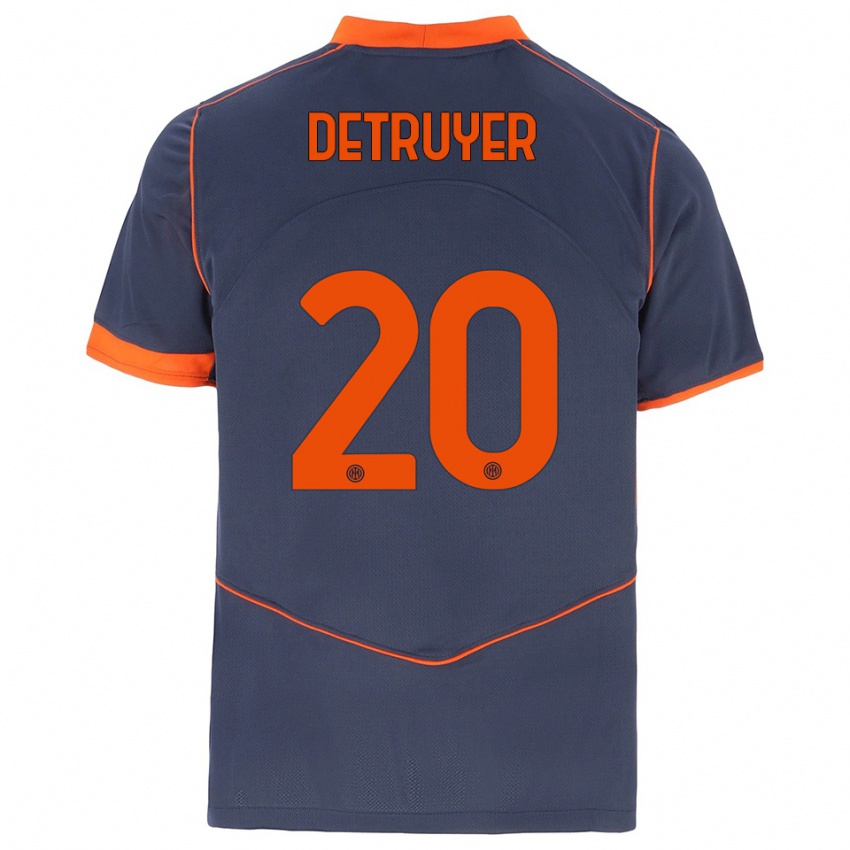 גברים Marie Detruyer #20 אפור כתום ג'רזי קיט שלישי 2025/26 חולצה קצרה