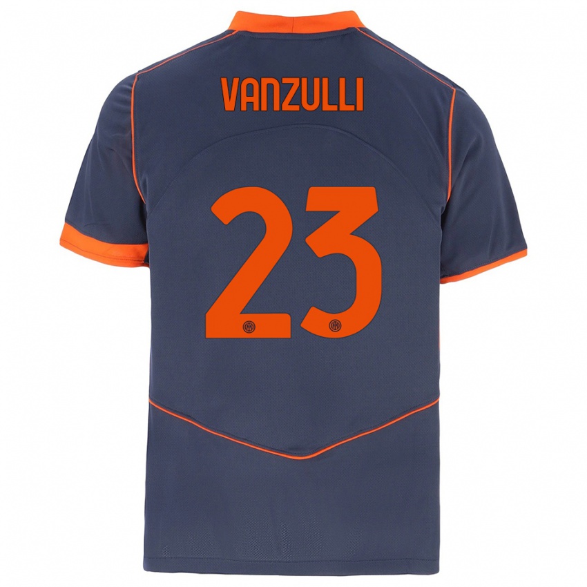 גברים Marco Vanzulli #23 אפור כתום ג'רזי קיט שלישי 2025/26 חולצה קצרה