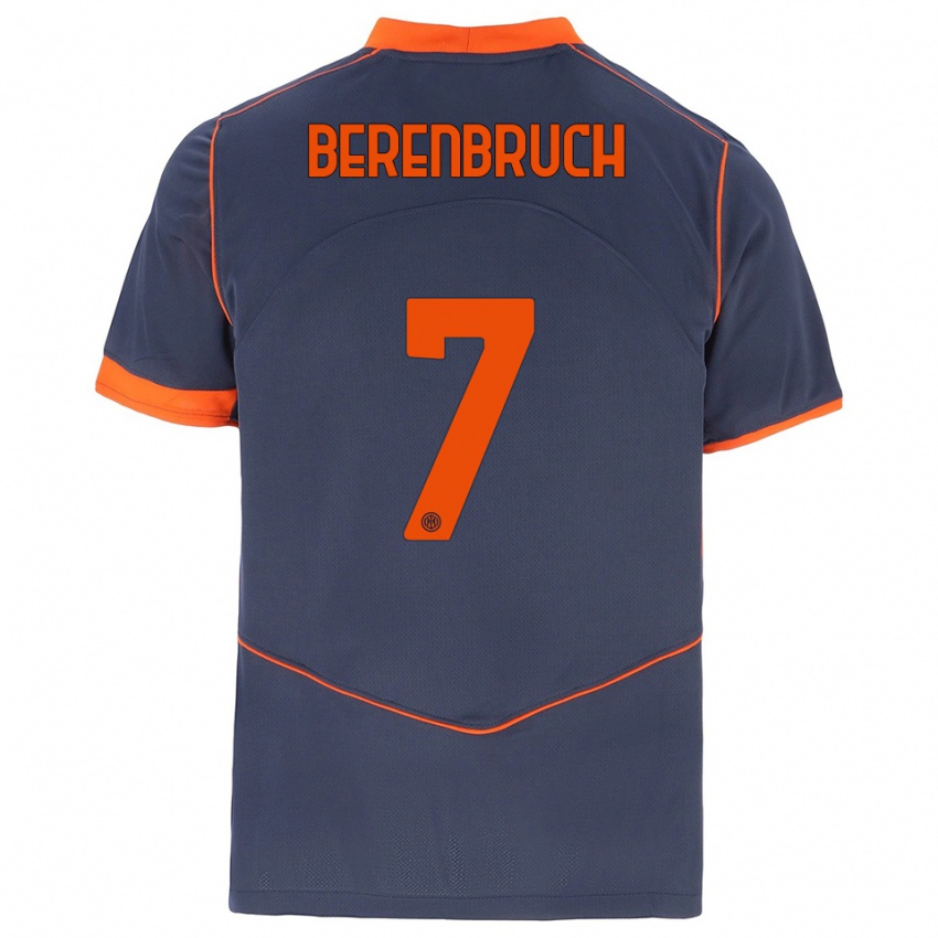 גברים תומס ברנברוך #7 אפור כתום ג'רזי קיט שלישי 2025/26 חולצה קצרה