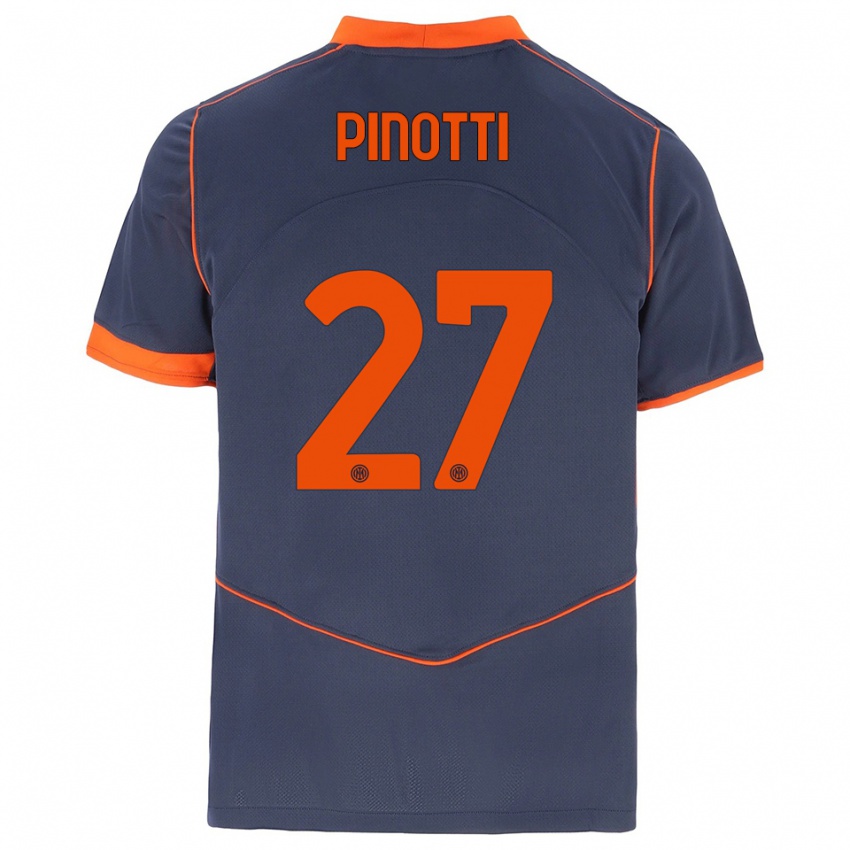 גברים Manuel Pinotti #27 אפור כתום ג'רזי קיט שלישי 2025/26 חולצה קצרה