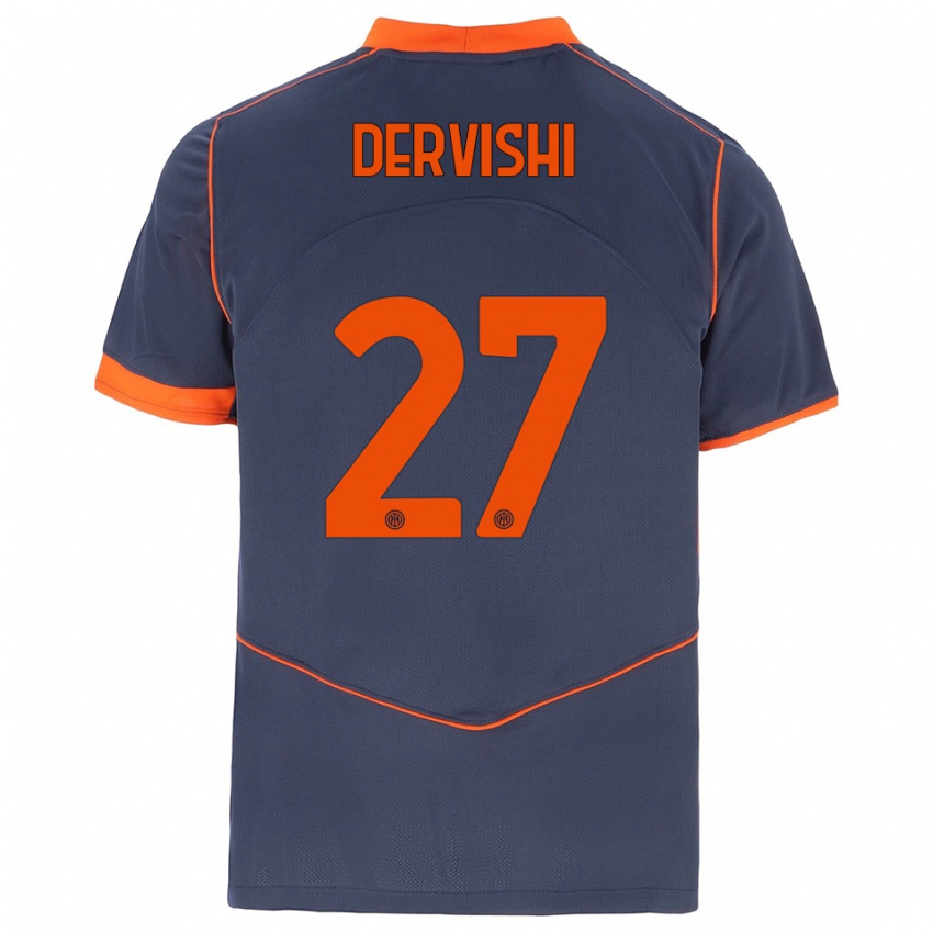 גברים קריסטיאן דרבישי #27 אפור כתום ג'רזי קיט שלישי 2025/26 חולצה קצרה