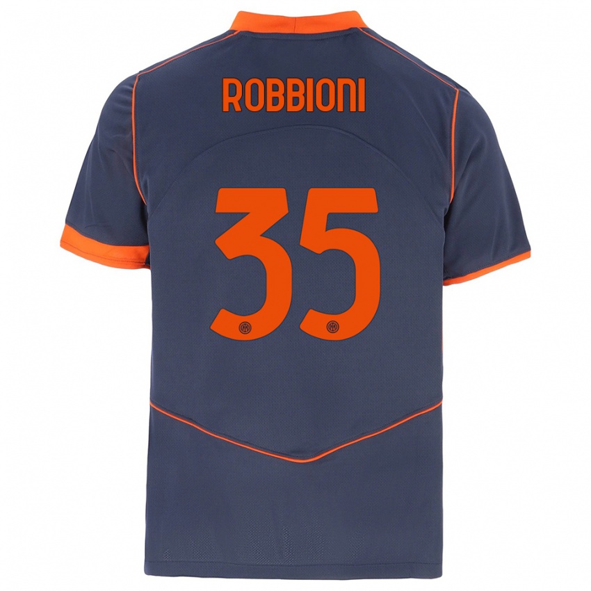 גברים Matilde Robbioni #35 אפור כתום ג'רזי קיט שלישי 2025/26 חולצה קצרה