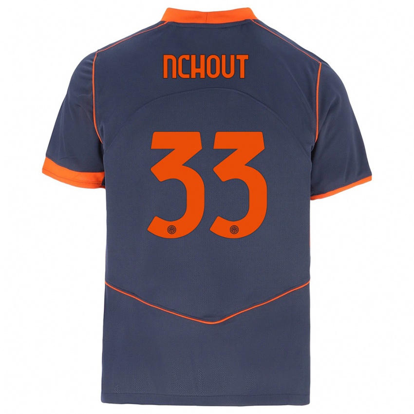 גברים אג'ארה נשו #33 אפור כתום ג'רזי קיט שלישי 2025/26 חולצה קצרה