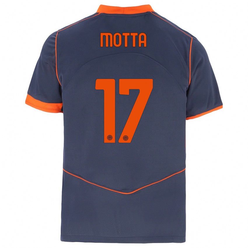 גברים מתאו מוטה #17 אפור כתום ג'רזי קיט שלישי 2025/26 חולצה קצרה