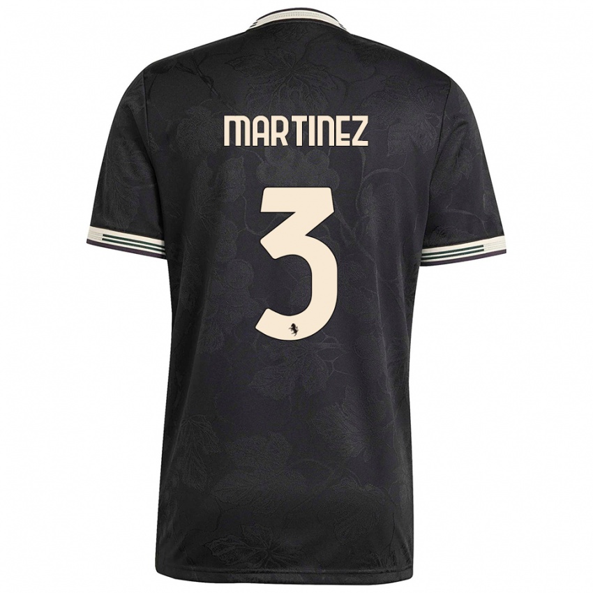 גברים ברונו מרטינז #3 שחור לבן ירוק ג'רזי קיט שלישי 2025/26 חולצה קצרה