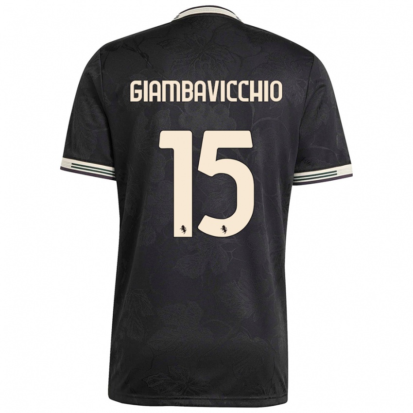 גברים Franco Giambavicchio #15 שחור לבן ירוק ג'רזי קיט שלישי 2025/26 חולצה קצרה