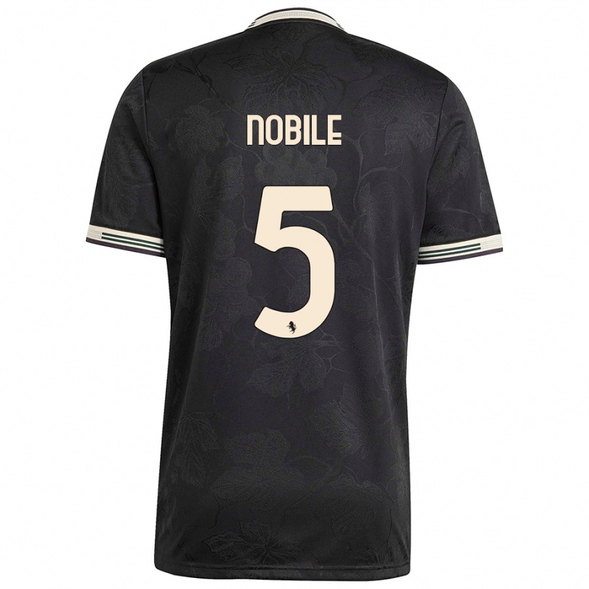 גברים ריקרדו נוביל #5 שחור לבן ירוק ג'רזי קיט שלישי 2025/26 חולצה קצרה