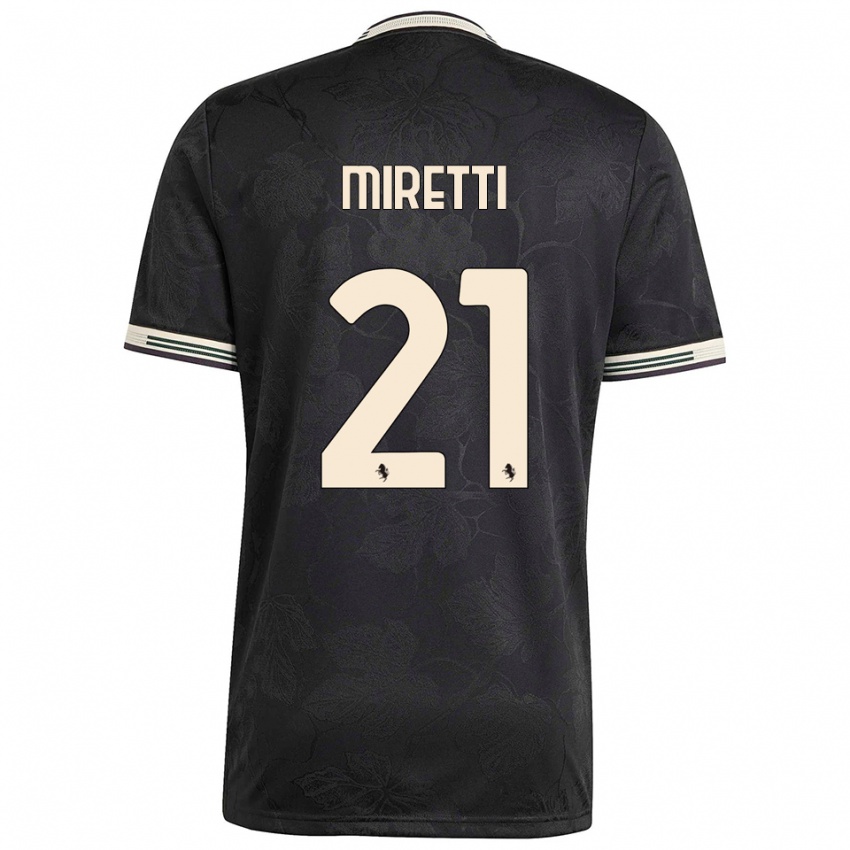 גברים פאביו מירטי #21 שחור לבן ירוק ג'רזי קיט שלישי 2025/26 חולצה קצרה