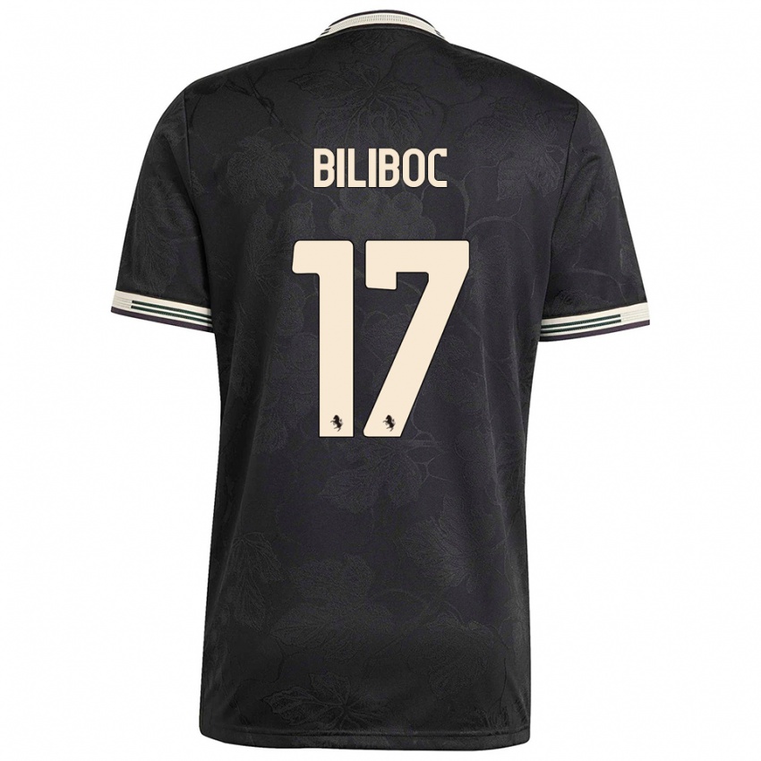 גברים Lorenzo Biliboc #17 שחור לבן ירוק ג'רזי קיט שלישי 2025/26 חולצה קצרה