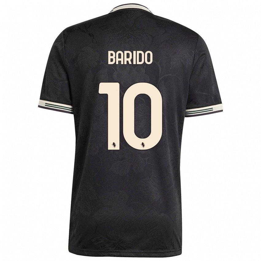 גברים Francisco Barido #10 שחור לבן ירוק ג'רזי קיט שלישי 2025/26 חולצה קצרה