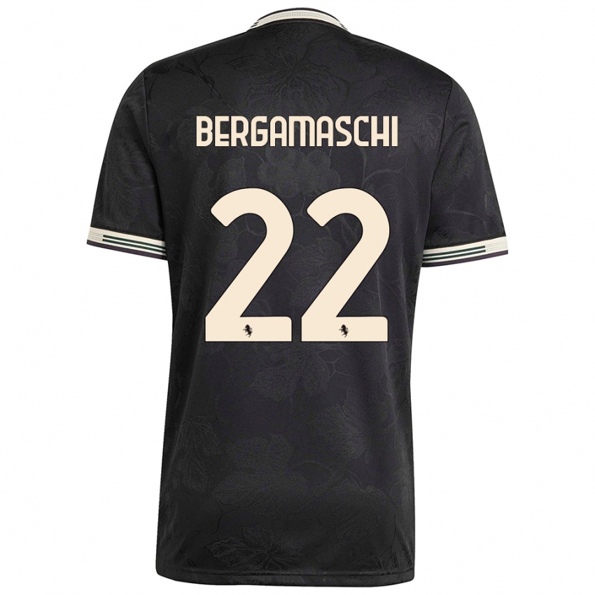 גברים ולנטינה ברגמסקי #22 שחור לבן ירוק ג'רזי קיט שלישי 2025/26 חולצה קצרה