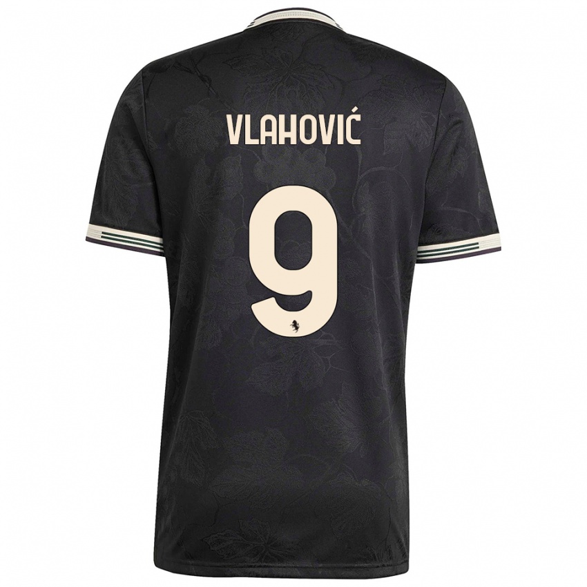 גברים דושאן ולאחוביץ' #9 שחור לבן ירוק ג'רזי קיט שלישי 2025/26 חולצה קצרה