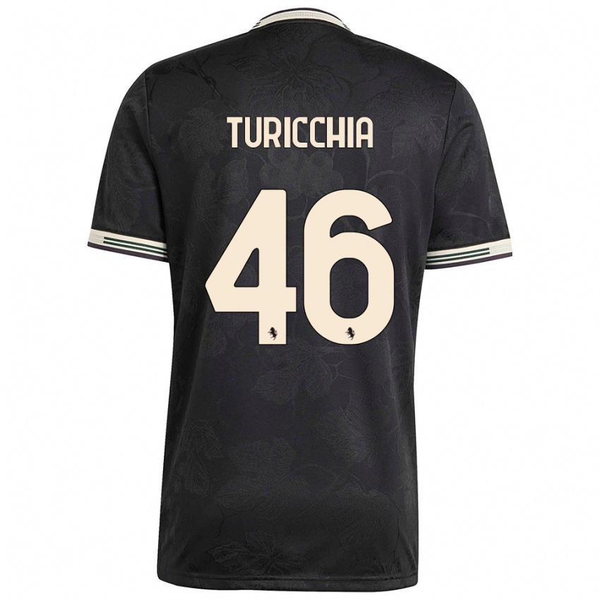 גברים ריקרדו טוריקיה #46 שחור לבן ירוק ג'רזי קיט שלישי 2025/26 חולצה קצרה