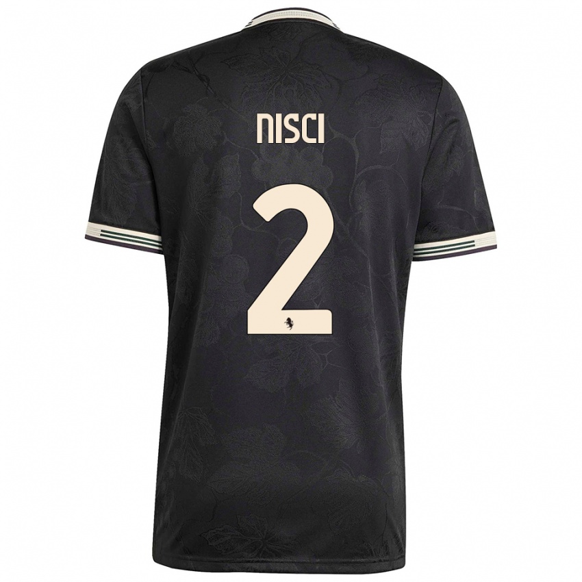 גברים Alessandro Nisci #2 שחור לבן ירוק ג'רזי קיט שלישי 2025/26 חולצה קצרה