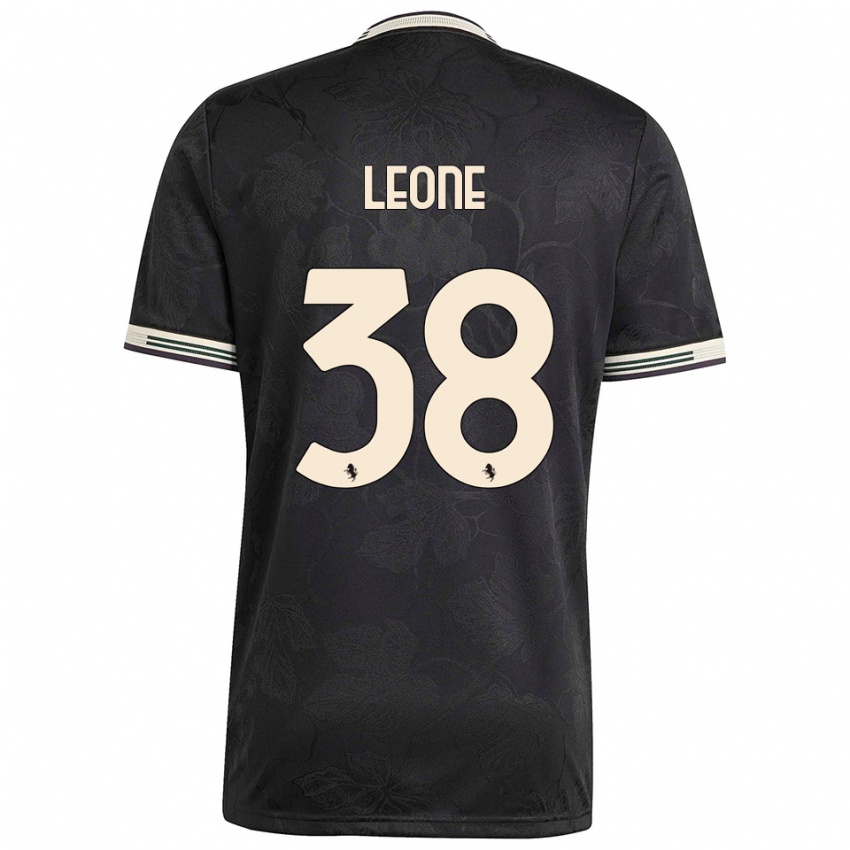 גברים Francesco Leone #38 שחור לבן ירוק ג'רזי קיט שלישי 2025/26 חולצה קצרה