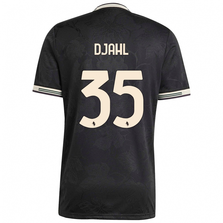 גברים Rayan Djahl #35 שחור לבן ירוק ג'רזי קיט שלישי 2025/26 חולצה קצרה