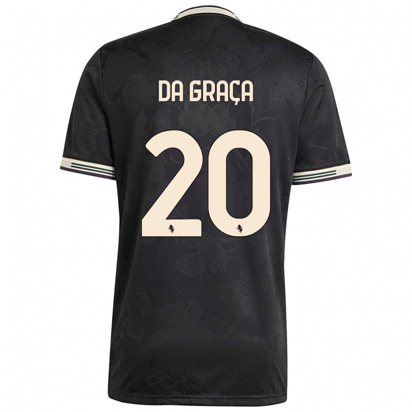 גברים מרקו דה גראקה #20 שחור לבן ירוק ג'רזי קיט שלישי 2025/26 חולצה קצרה