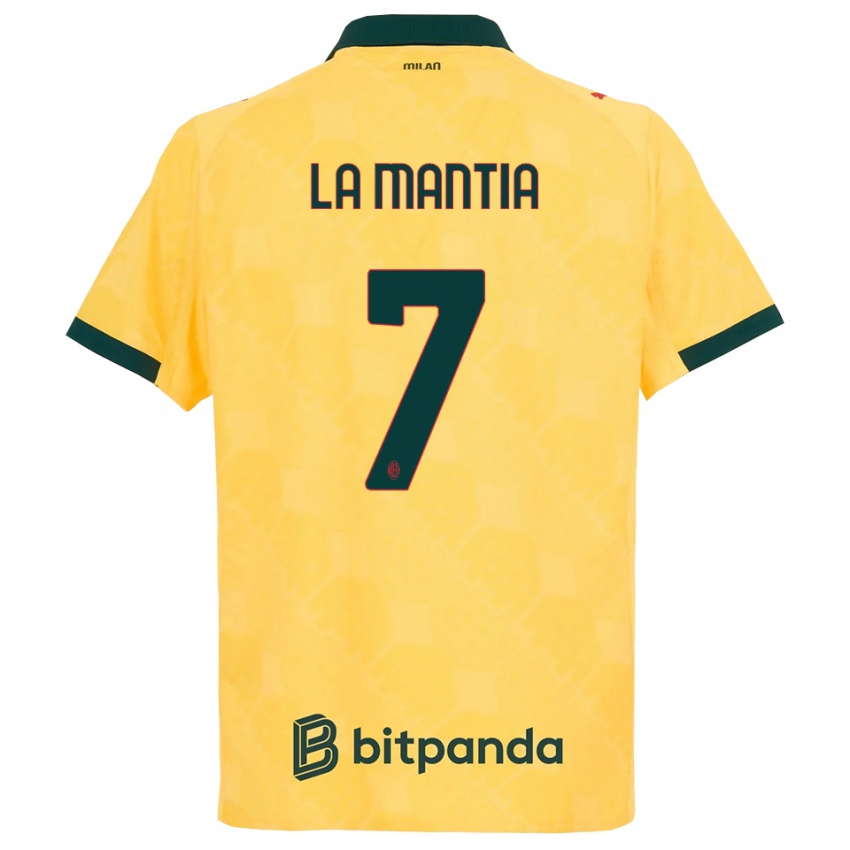 גברים Simon La Mantia #7 צהוב שחור ג'רזי קיט שלישי 2025/26 חולצה קצרה