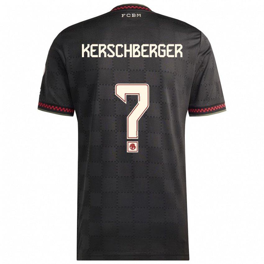 גברים Paul Kerschberger #0 שחור לבן ג'רזי קיט שלישי 2025/26 חולצה קצרה