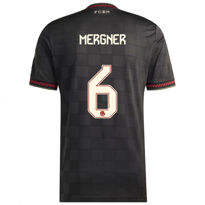 גברים Max Mergner #6 שחור לבן ג'רזי קיט שלישי 2025/26 חולצה קצרה