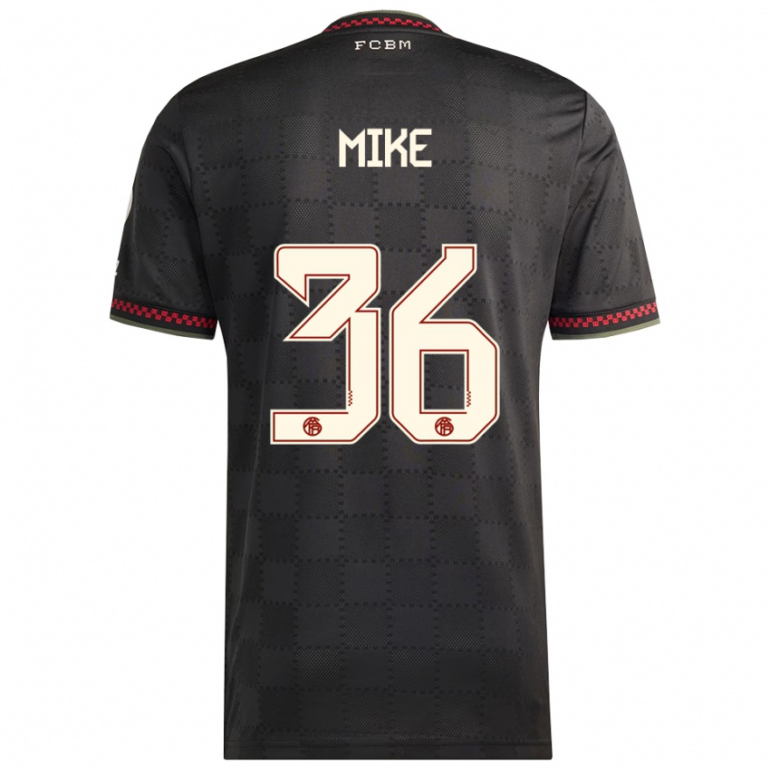 גברים Wisdom Mike #36 שחור לבן ג'רזי קיט שלישי 2025/26 חולצה קצרה