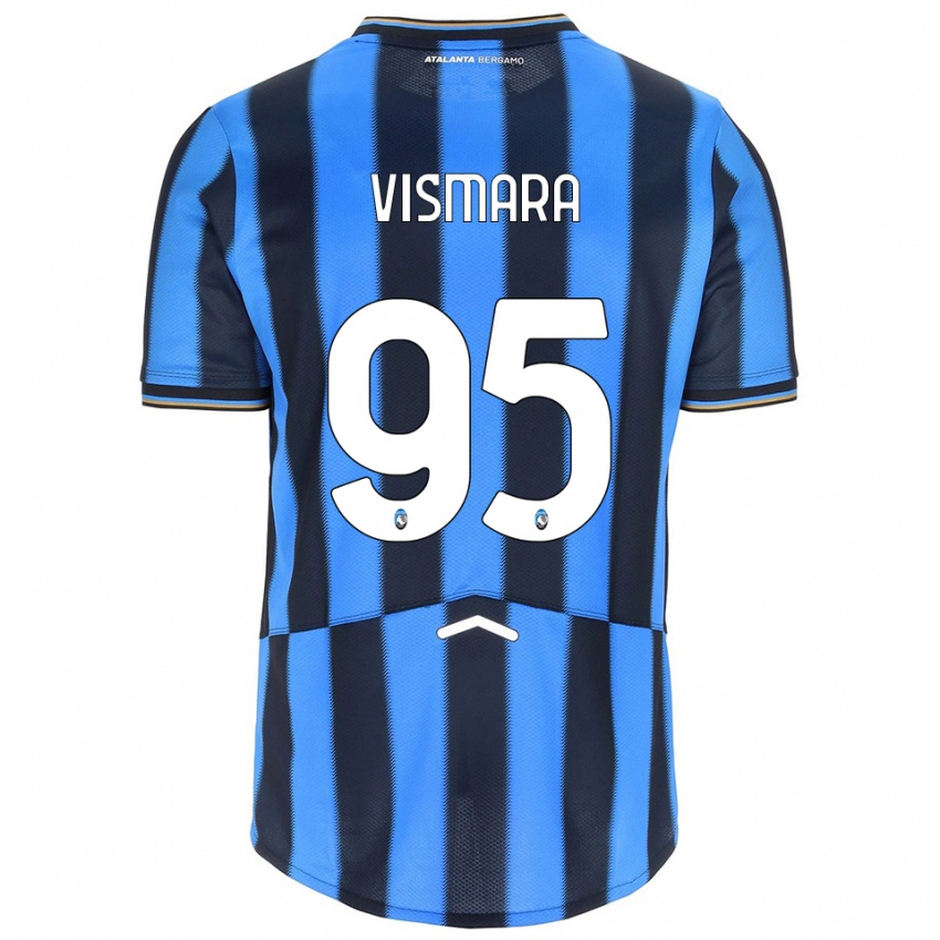 נשים Paolo Vismara #95 תכלת שחור ג'רזי ביתית 2025/26 חולצה קצרה