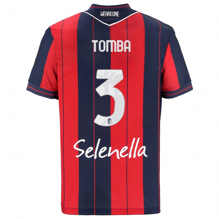 נשים דווידה טומבה #3 אדום נייבי ג'רזי ביתית 2025/26 חולצה קצרה