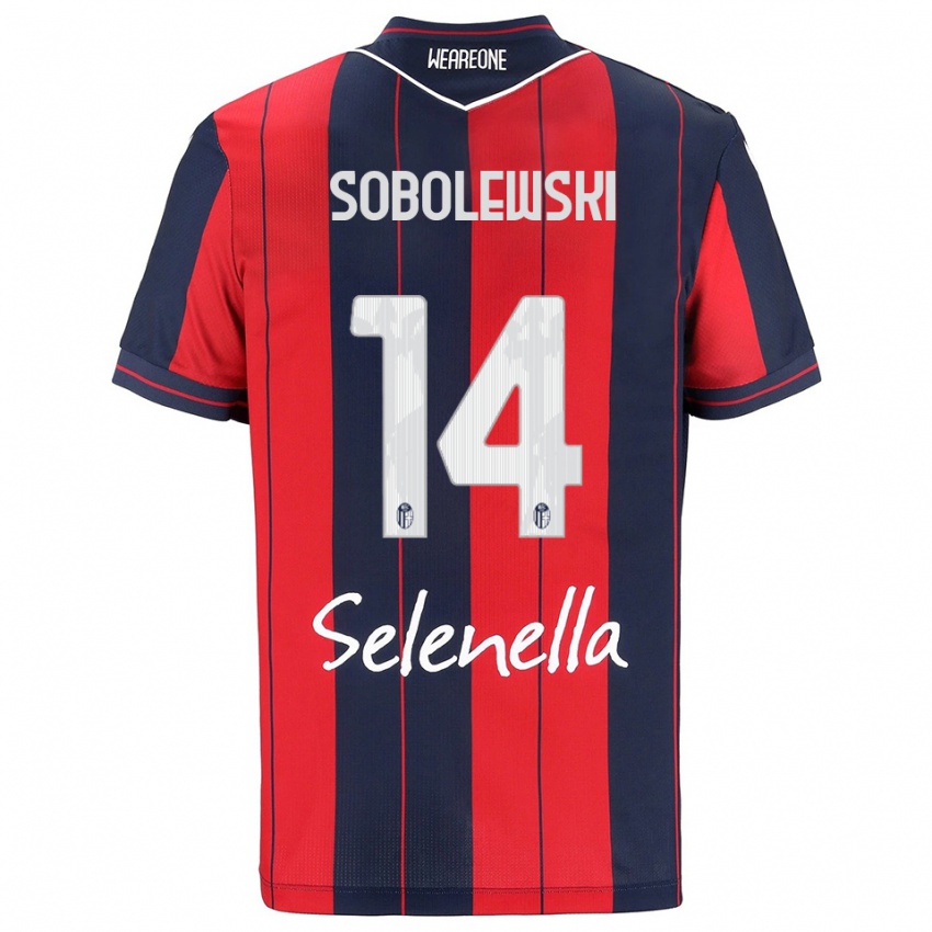 נשים Konrad Sobolewski #14 אדום נייבי ג'רזי ביתית 2025/26 חולצה קצרה נשים Konrad Sobolewski #14 אדום נייבי ג'רזי ביתית 2025/26 חולצה קצרה