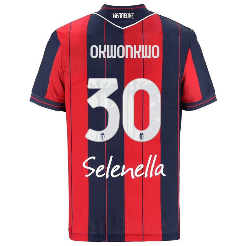 נשים Orji Okwonkwo #30 אדום נייבי ג'רזי ביתית 2025/26 חולצה קצרה