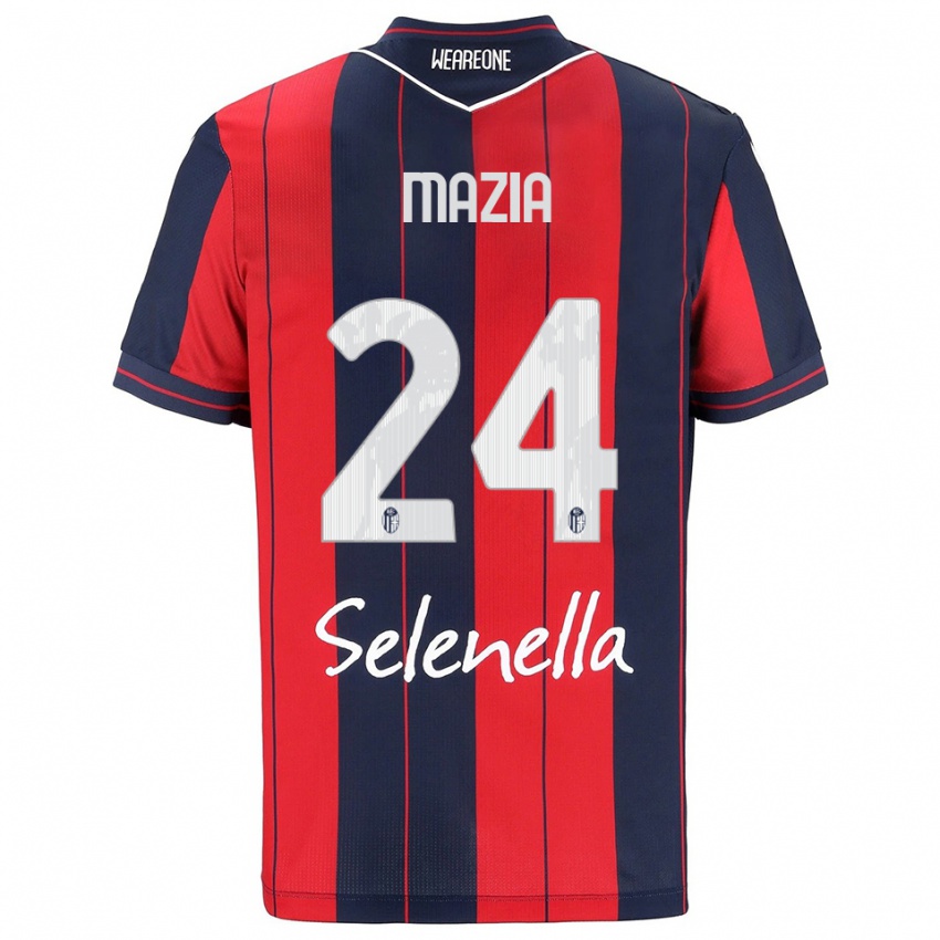 נשים אנדראה מאזיה #24 אדום נייבי ג'רזי ביתית 2025/26 חולצה קצרה