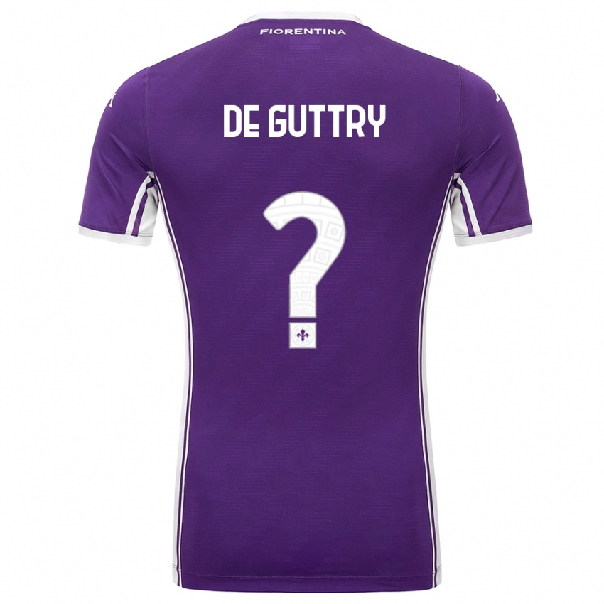 נשים Elia De Guttry #0 סגול לבן ג'רזי ביתית 2025/26 חולצה קצרה