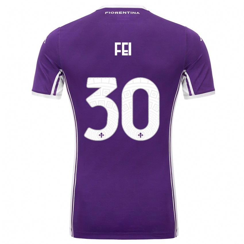 נשים Gianmaria Fei #30 סגול לבן ג'רזי ביתית 2025/26 חולצה קצרה