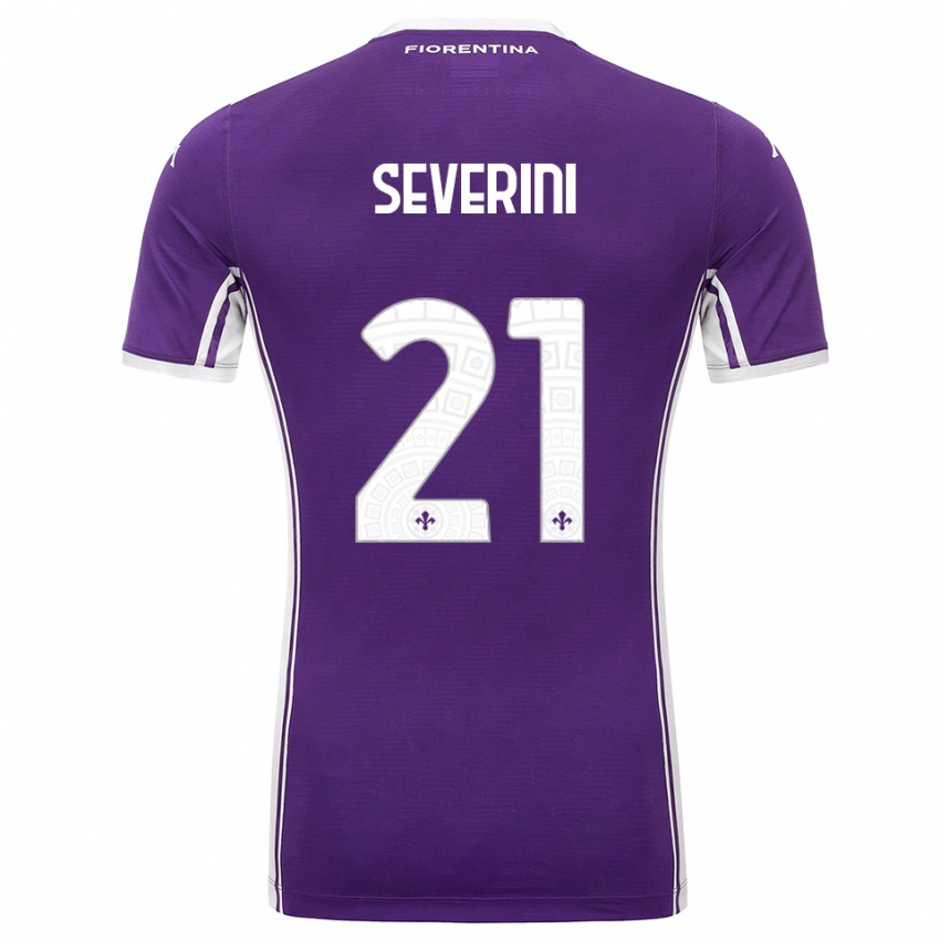 נשים אמה סווריני #21 סגול לבן ג'רזי ביתית 2025/26 חולצה קצרה