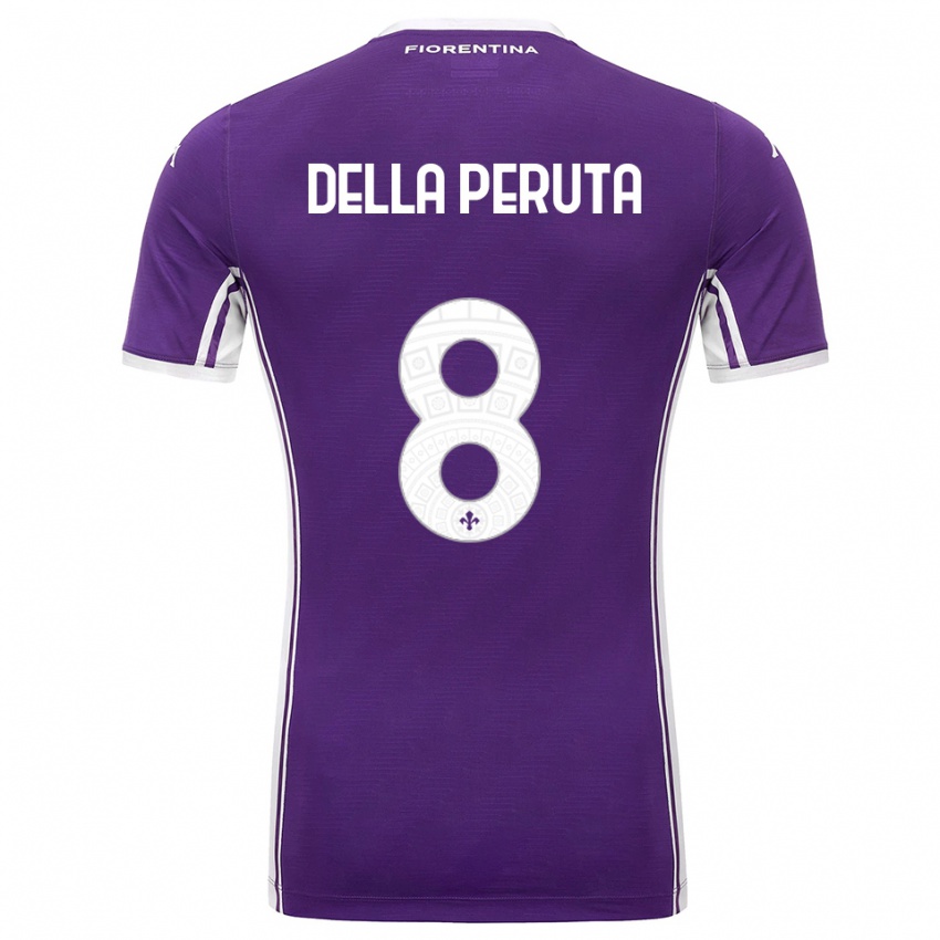 נשים טורי דלפרוטה #8 סגול לבן ג'רזי ביתית 2025/26 חולצה קצרה