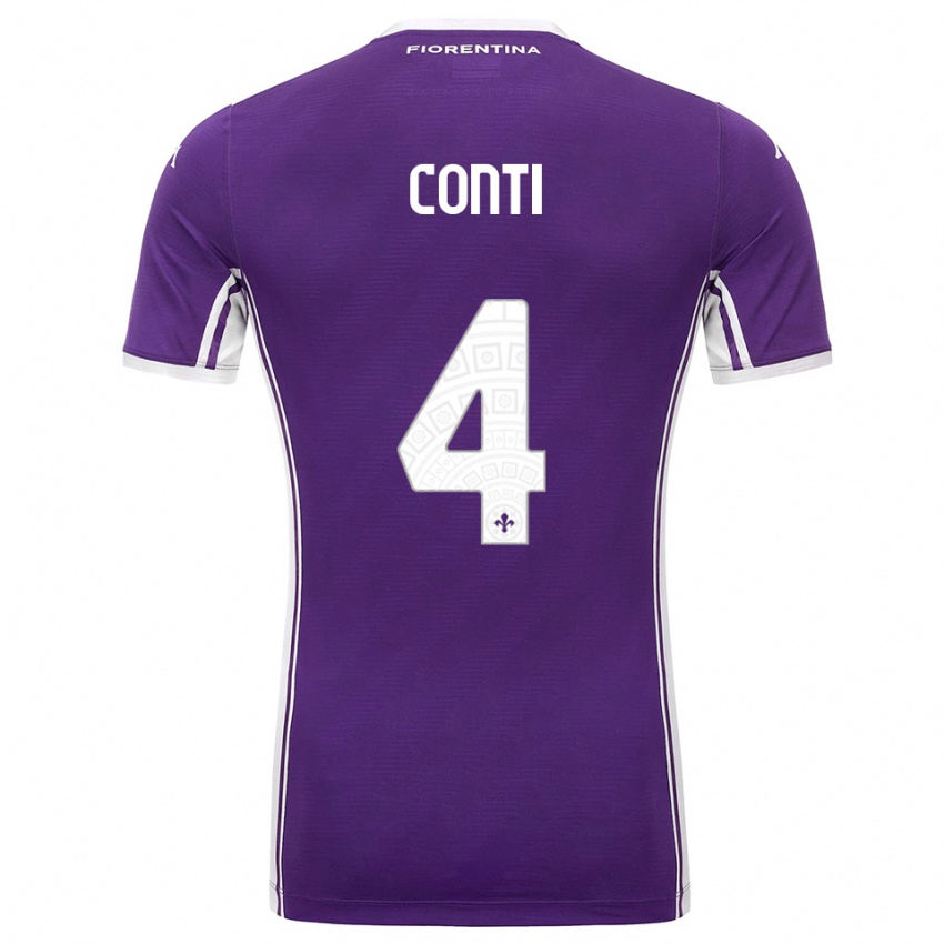 נשים גבריאל קונטי #4 סגול לבן ג'רזי ביתית 2025/26 חולצה קצרה