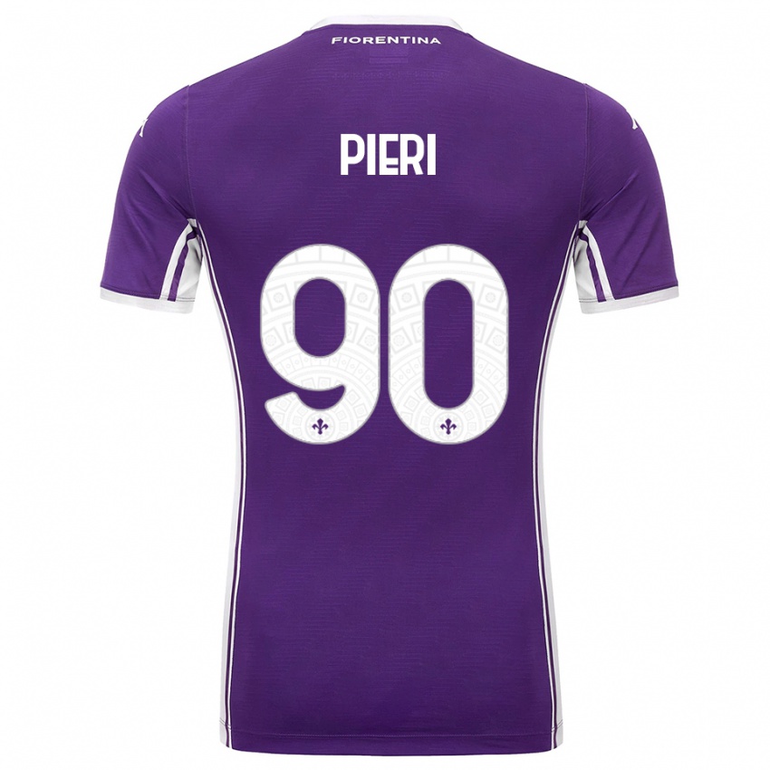 נשים Arianna Pieri #90 סגול לבן ג'רזי ביתית 2025/26 חולצה קצרה