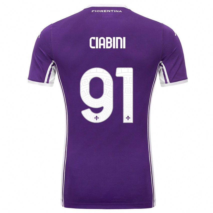 נשים Giulia Ciabini #91 סגול לבן ג'רזי ביתית 2025/26 חולצה קצרה