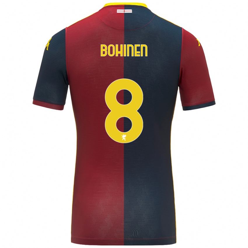 נשים אמיל בוהינן #8 אדום כחול מלכותי ג'רזי ביתית 2025/26 חולצה קצרה